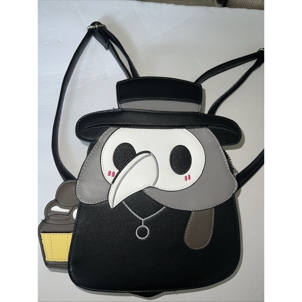 Squishable Doctor Plague Mini Backpack Vegan Leather Adjustable Straps Cartoon